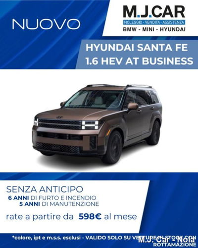 Hyundai Santa Fe 1.6 t-gdi hev Business 2wd at 7p.ti nuova