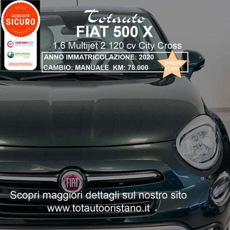 Fiat 500X 1.6 MultiJet 120 CV City Cross
