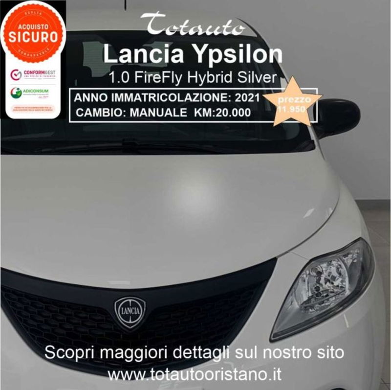 Lancia Ypsilon 1.0 FireFly 5 porte S&S Hybrid Ecochic Silver