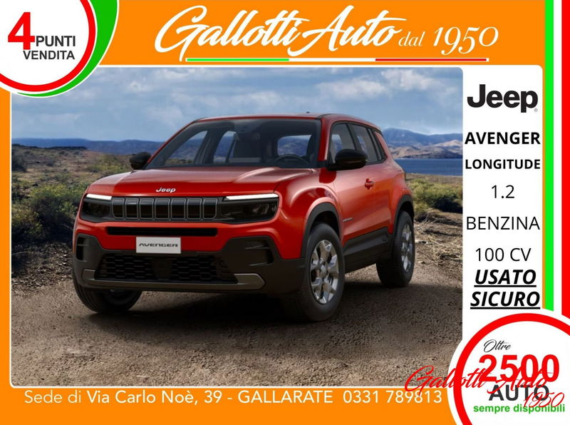 Jeep Avenger 1.2 turbo Longitude fwd 100cv