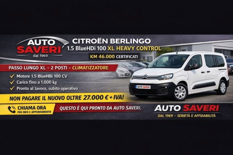 Citroen Berlingo Furgone BlueHDi 100 Van XL Control