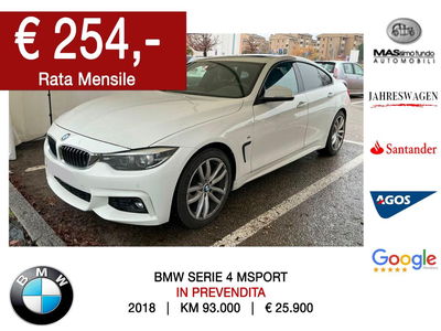 BMW Serie 4 Gran Coupé 418d  Msport usata