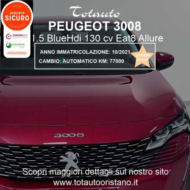 Peugeot 3008 BlueHDi 130 S&S EAT8 Allure Pack