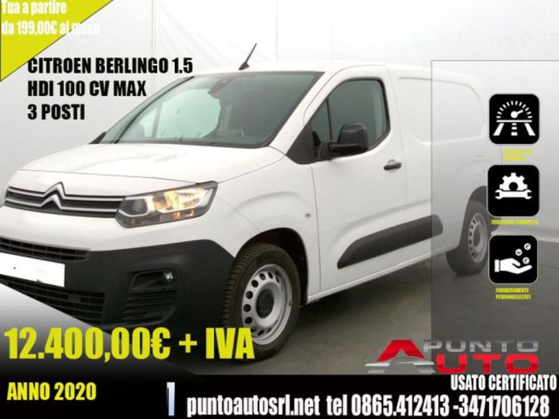 Citroen Berlingo Furgone BlueHDi 100 Van 3 posti Club L1