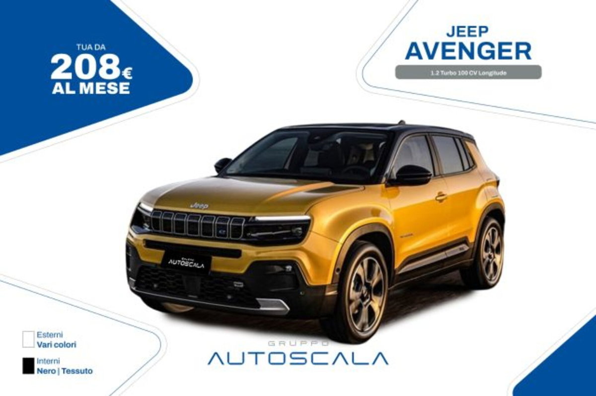Jeep Avenger 1.2 turbo Longitude fwd 100cv