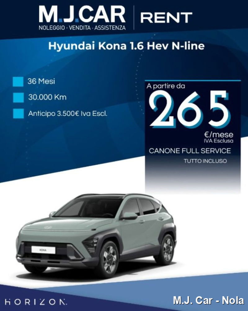 Hyundai Kona 1.6 gdi hev NLine Tech Pack 2wd 129cv dct