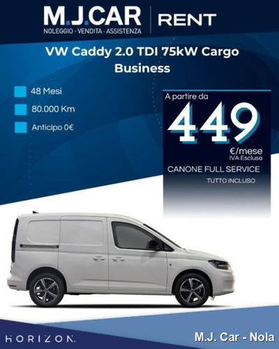 Volkswagen Veicoli Commerciali Caddy 2.0 TDI 102 CV Kombi Business nuova