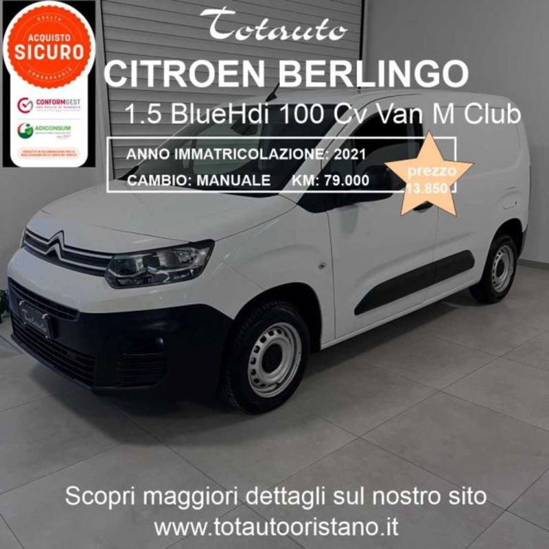 Citroen Berlingo Furgone BlueHDi 100 Van M Club