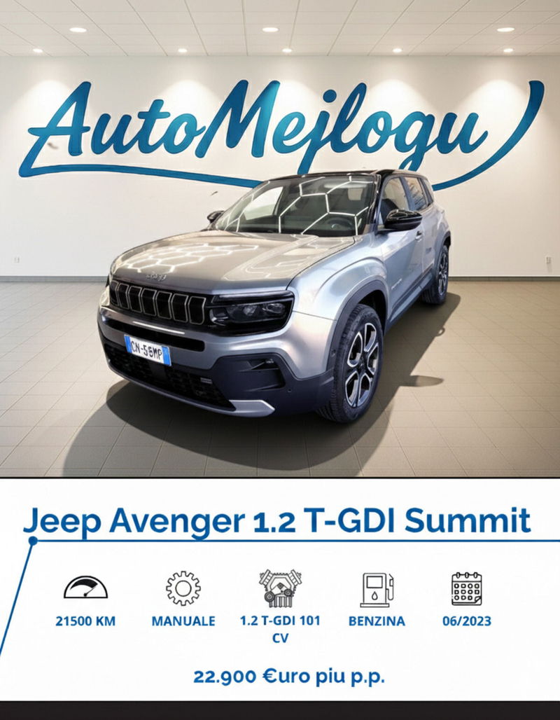 Jeep Avenger 1.2 turbo Summit fwd 100cv