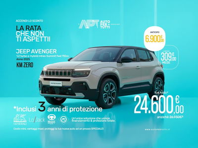 Jeep Avenger 1.2 turbo e-hybrid mhev Summit fwd 110cv edct6 nuova