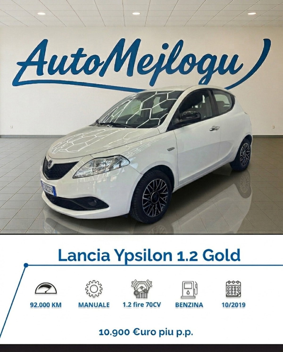 Lancia Ypsilon 1.2 69 CV 5 porte Gold