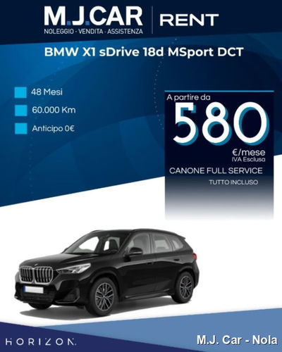 BMW X1 sDrive 18d Msport nuova