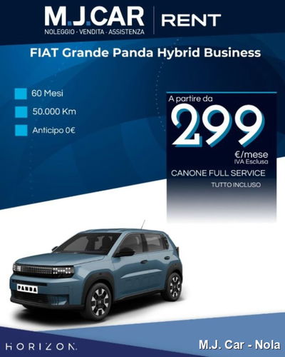 Fiat Grande Panda 1.2 Business 100cv nuova