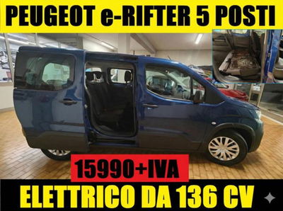Peugeot e-Rifter motore elettrico 136 CV 50kWh Active Pack Standard usata