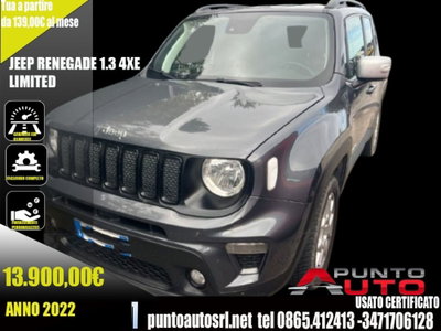 Jeep Renegade 1.3 T4 190CV PHEV 4xe AT6 Limited usata