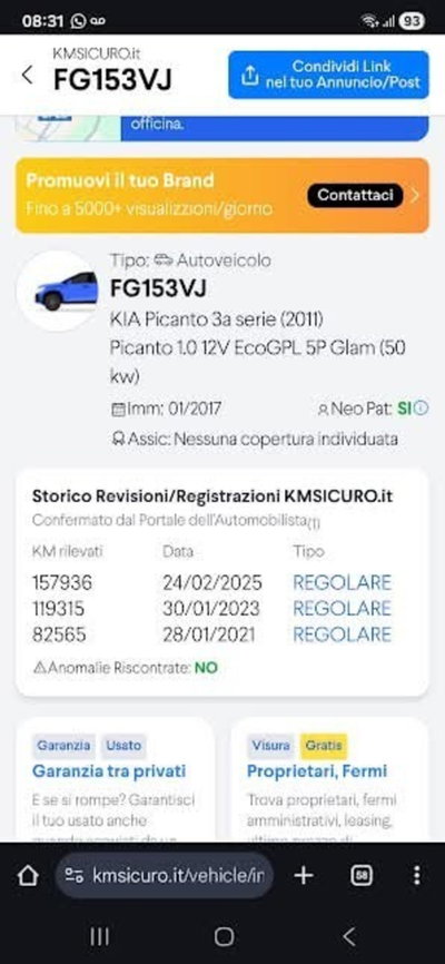 Kia Picanto 1.0 12V EcoGPL 5 porte Active (2)