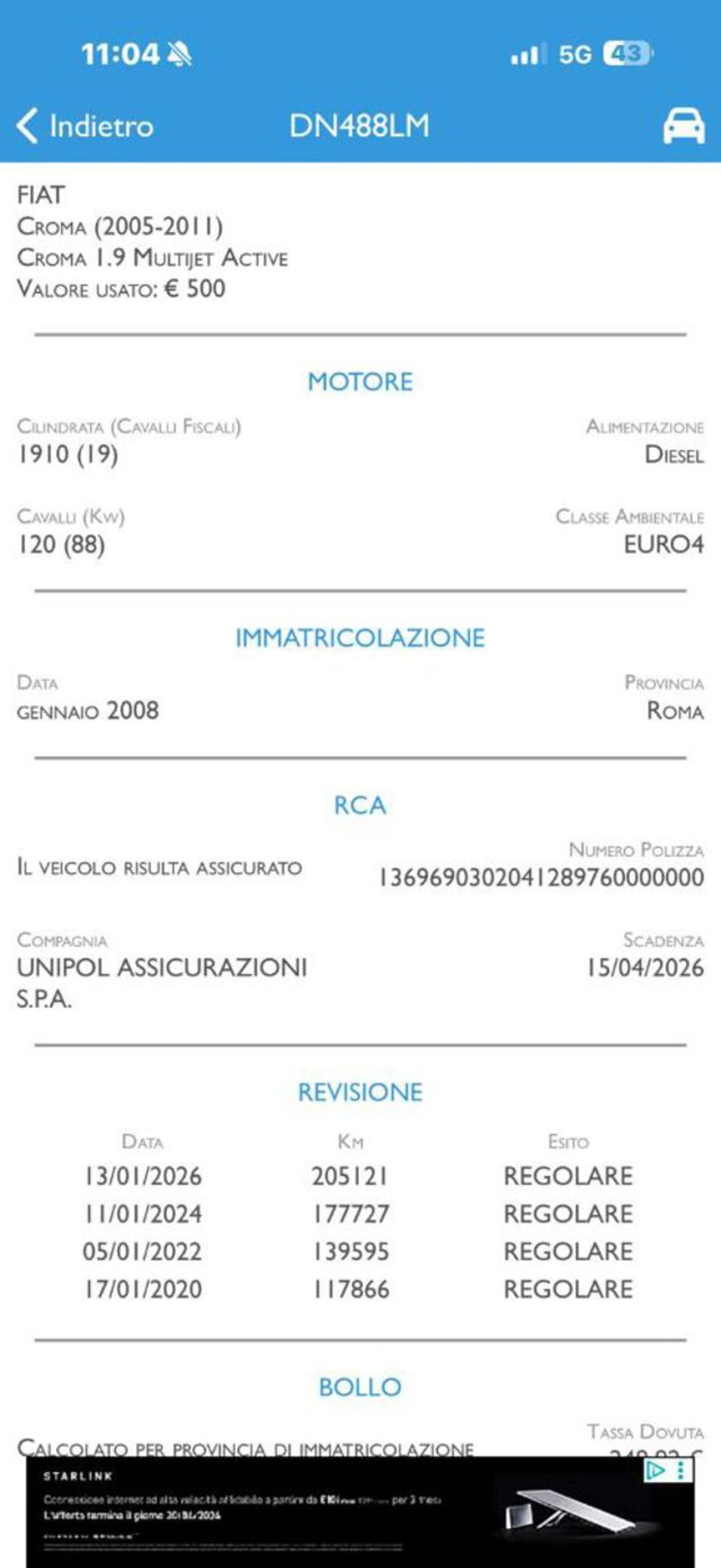 Fiat Croma 1.9 Multijet Dynamic (13)