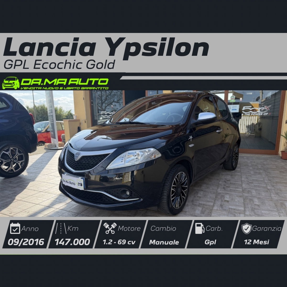 Lancia Ypsilon 1.2 69 CV 5 porte GPL Ecochic Gold