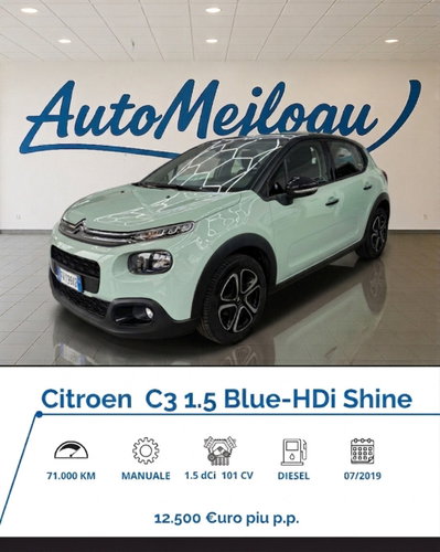 Citroen C3 BlueHDi 100 S&S Shine usata