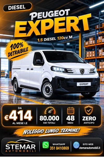 Peugeot Expert Furgone std 1.5 Bluehdi 120cv S&S nuovo
