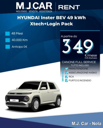 Hyundai Inster Cross 49kWh Safety Pack nuova