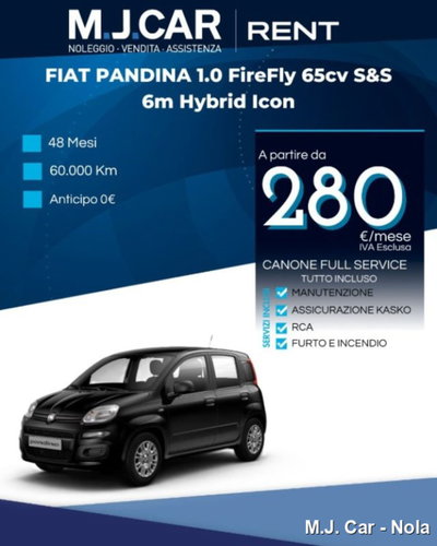 Fiat Pandina 1.0 firefly hybrid Icon s&s 65cv nuova