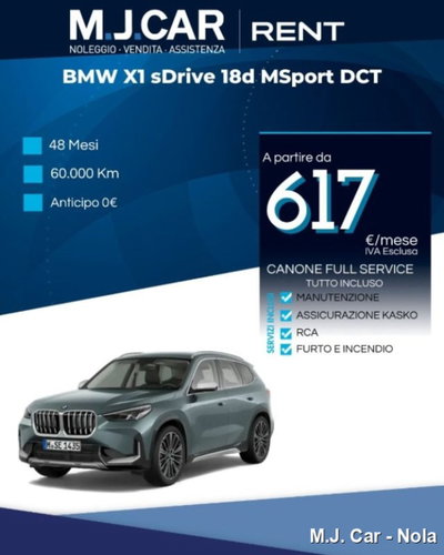 BMW X1 sDrive 18d Msport nuova