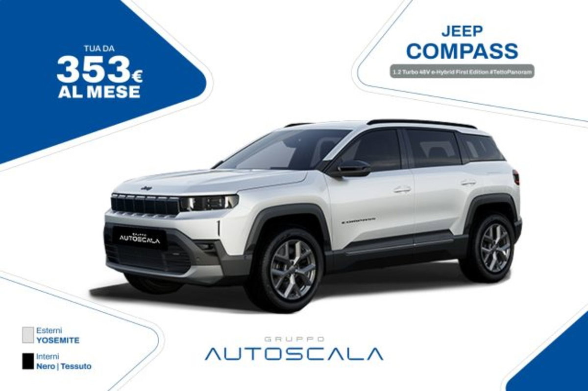 Jeep Compass 1.2 turbo e-hybrid mhev First Edition fwd 145cv edct6