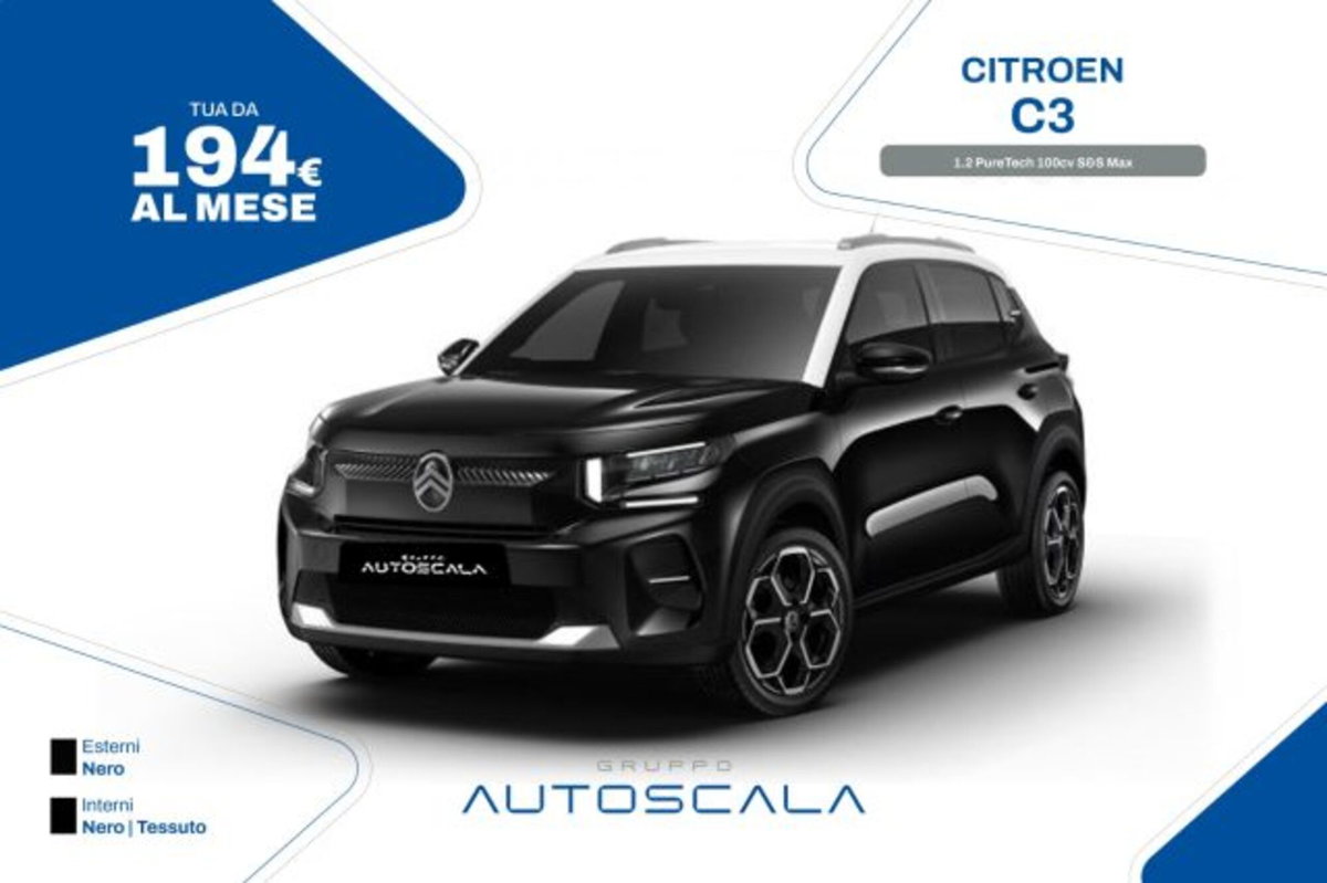 Citroen C3 1.2 puretech turbo Max 100cv s&s