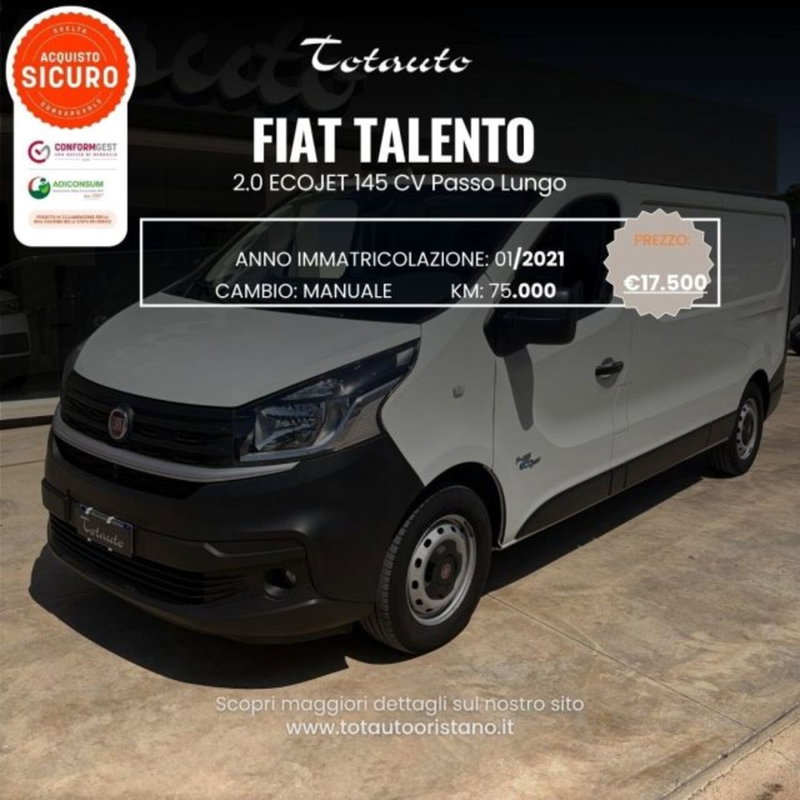 Fiat Talento Furgone .0 ecojet LH2 12Q 145cv S&S E6d-temp