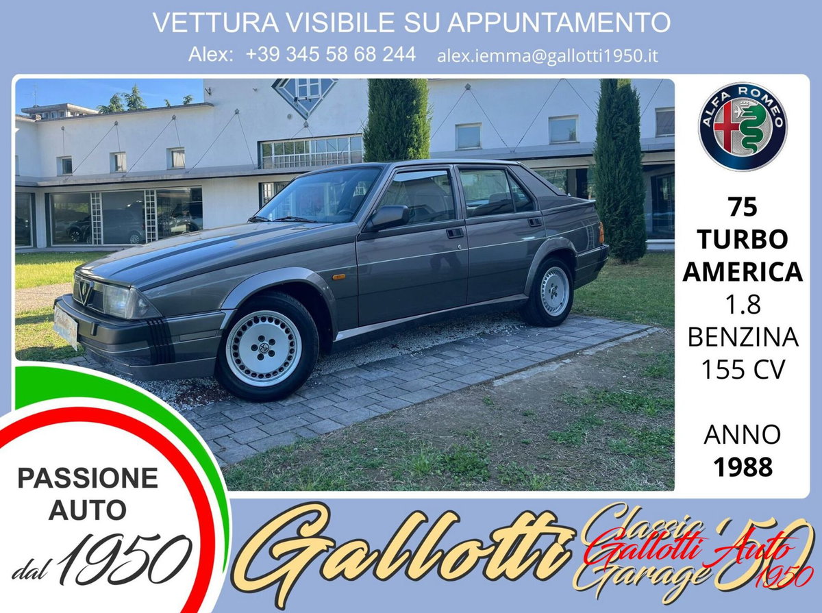 Alfa Romeo 75 1.8i turbo America