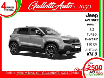 Jeep Avenger 1.2 turbo e-hybrid mhev Summit fwd 110cv edct6 nuova