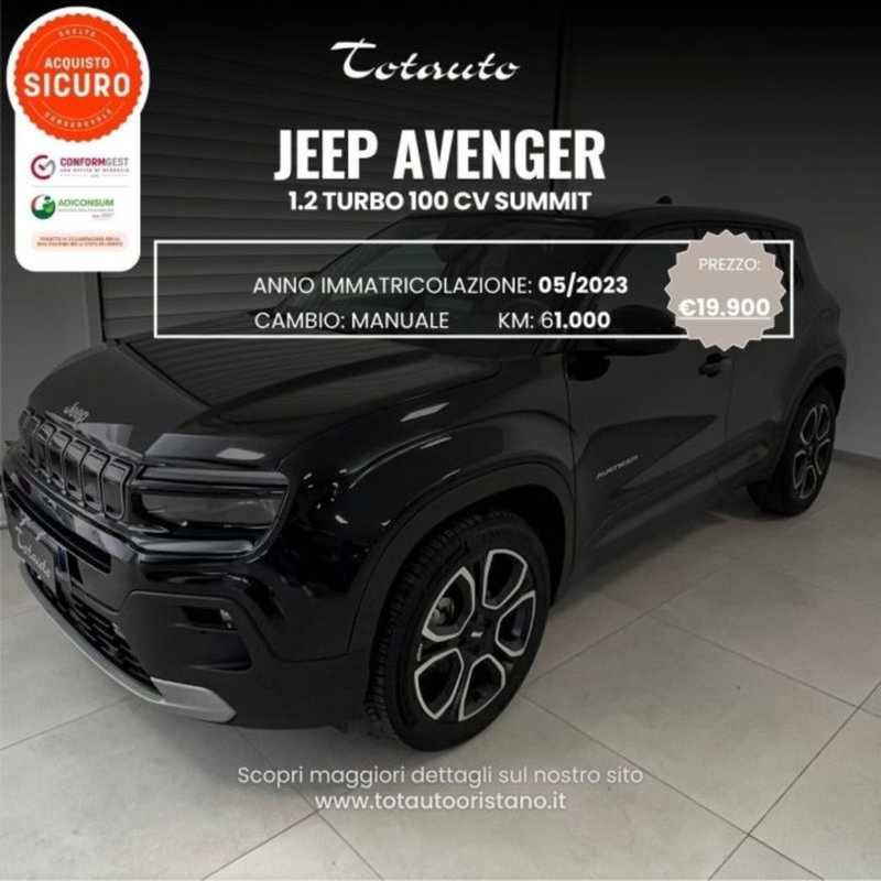Jeep Avenger 1.2 turbo Summit fwd 100cv