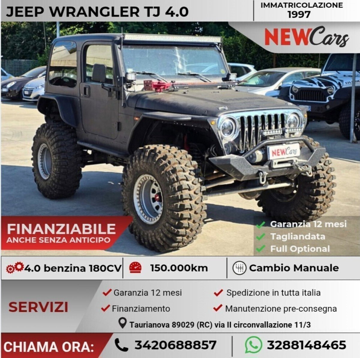 Jeep Wrangler 4.0 cat Hard top (EU)