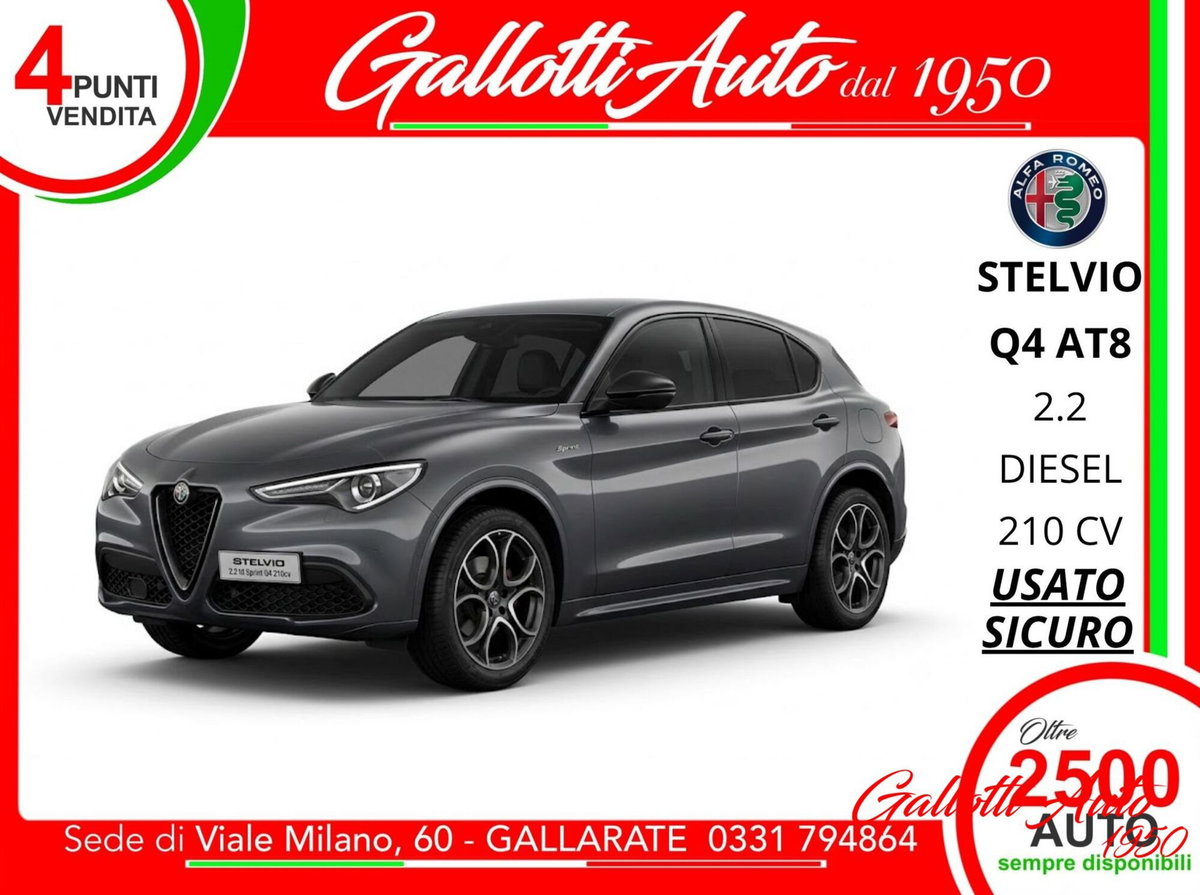 Alfa Romeo Stelvio Stelvio 2.2 Turbodiesel 210 CV AT8 Q4 GT Junior