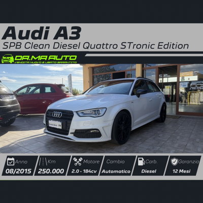 Audi A3 Sportback 2.0 TDI 184 CV clean diesel quattro S tronic edition usata