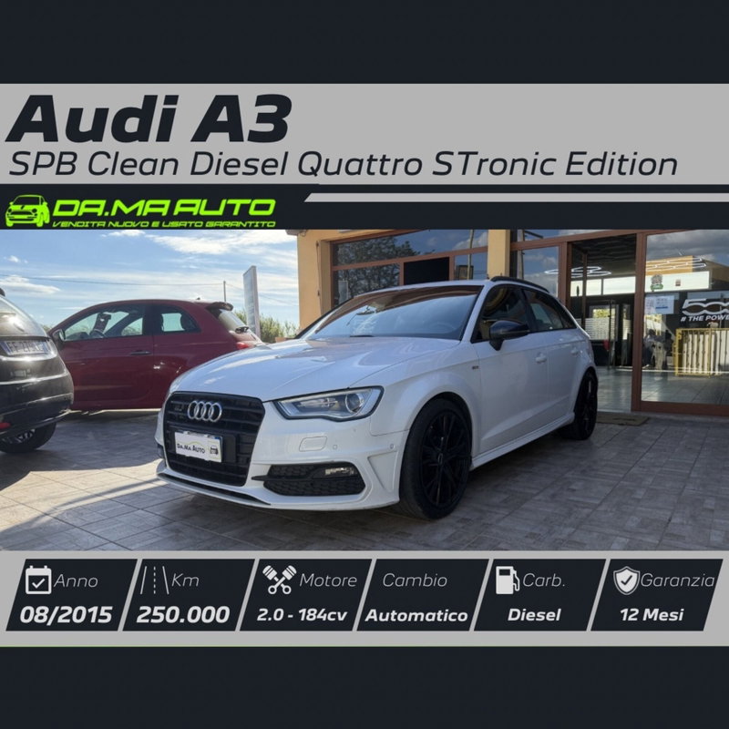 Audi A3 Sportback 2.0 TDI 184 CV clean diesel quattro S tronic edition