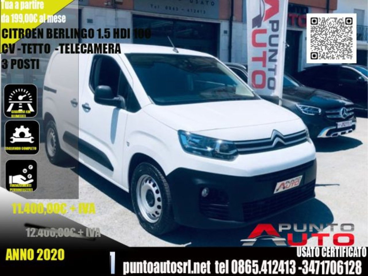 Citroen Berlingo Furgone BlueHDi 100 S&S Van 3 posti Club L1