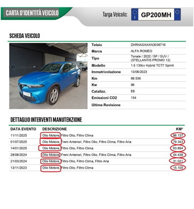 Alfa Romeo Tonale Tonale 1.5 130 CV MHEV TCT7 Super (15)