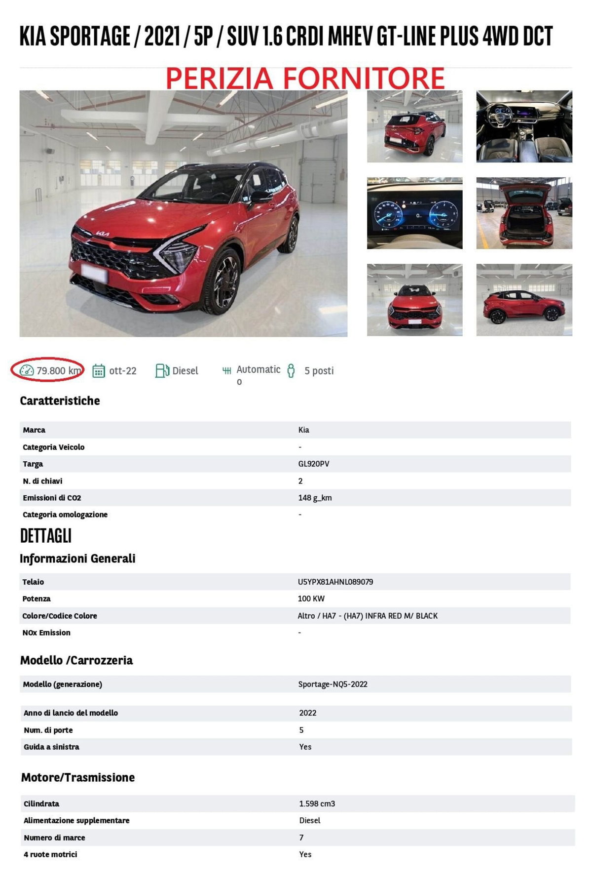 Kia Sportage 1.6 crdi mhev GT-line Plus dct (14)