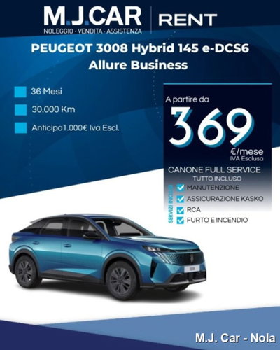 Peugeot 3008 1.2 hybrid Allure Business 145cv e-dcs6 nuova