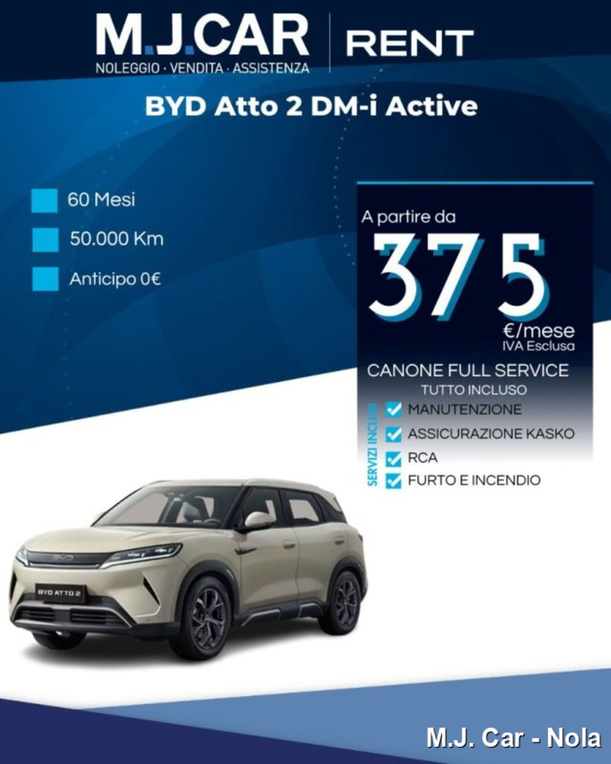 Byd Atto 2 DM-i 1.5 phev Active 165cv