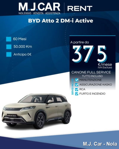 Byd Atto 2 DM-i 1.5 phev Active 165cv nuova