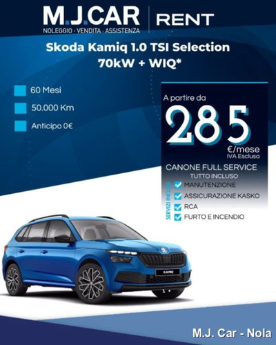 Skoda Kamiq 1.0 tsi Selection 95cv nuova
