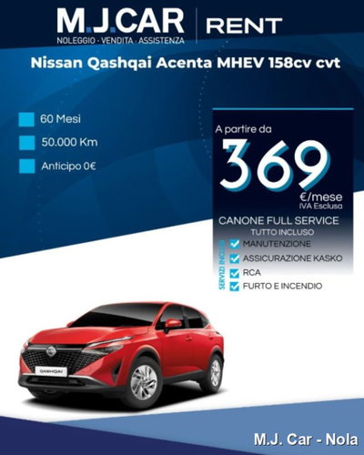Nissan Qashqai 1.3 mhev Acenta 2wd 158cv xtronic nuova