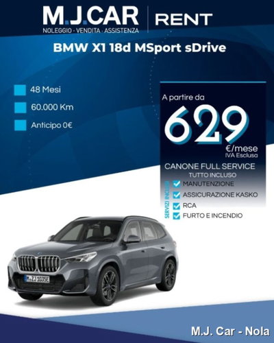 BMW X1 sDrive 18d Msport nuova