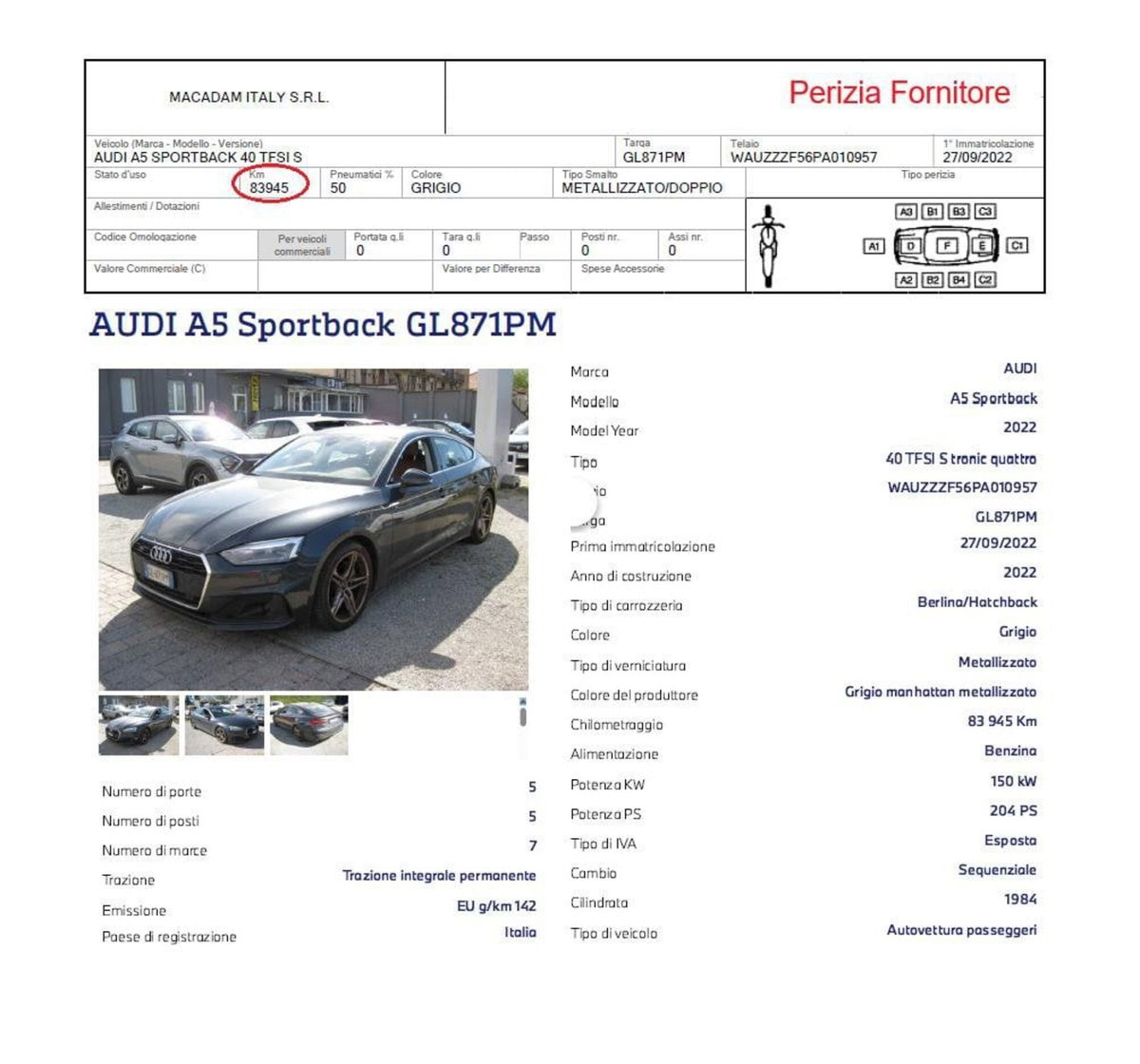 Audi A5 Sportback 40 TFSI quattro S tronic (14)