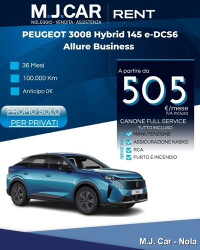 Peugeot 3008 1.2 hybrid Allure Business 145cv e-dcs6 nuova