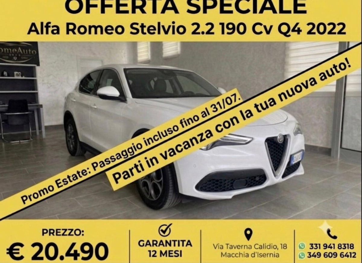 Alfa Romeo Stelvio Stelvio 2.2 Turbodiesel 190 CV AT8 Q4 Ti