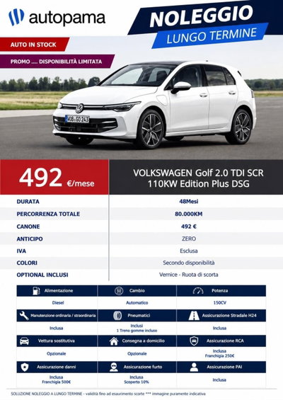 Volkswagen Golf 2.0 TDI 150 CV DSG SCR Style nuova